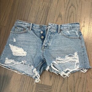 Distressed Denim Women Shorts
